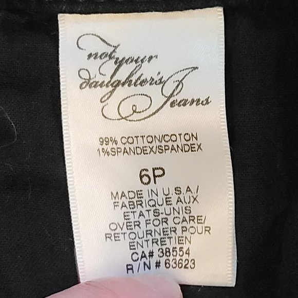 NYDJ Not Your Daughter's Jeans Black Gemstone Embellished Jeans - Picture 7 of 8